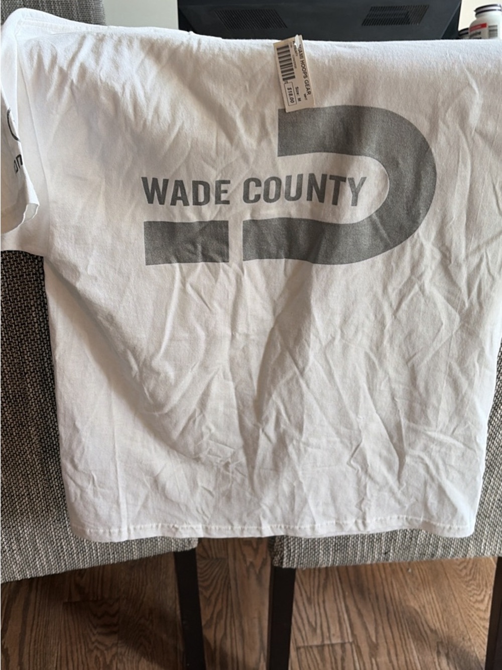 Wade County Men's nba White Graphic converse T-Shirt